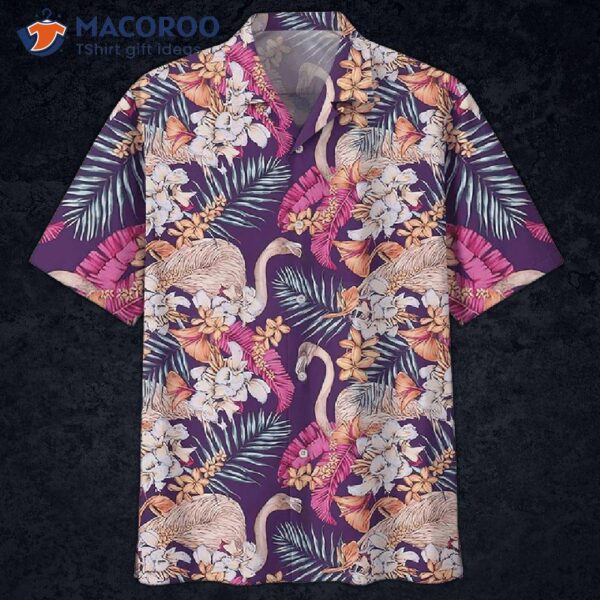 Flamingo-pink-purple Hawaiian Shirts