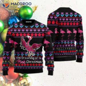 Flamingo-pink Ugly Christmas Sweater