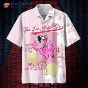 flamingo printed august girl hawaiian shirts 0