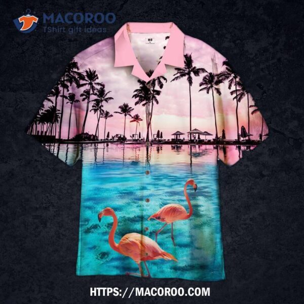 Flamingo Sunset Hawaiian Shirt