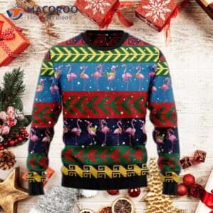 Flamingo-themed Ugly Christmas Sweater