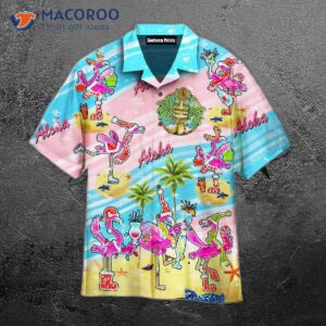 Flamingo Tiki Summer Hawaiian Shirts