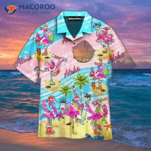 flamingo tiki summer hawaiian shirts 1