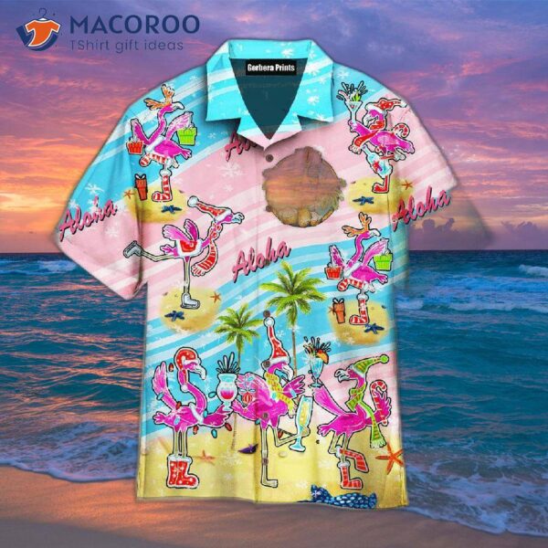 Flamingo Tiki Summer Hawaiian Shirts