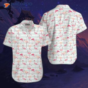 Flamingo Tropical White Hawaiian Shirts
