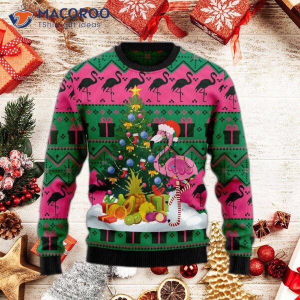 Flamingo Ugly Christmas Sweater