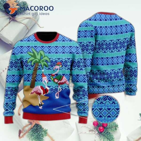 Flamingo Ugly Christmas Sweater