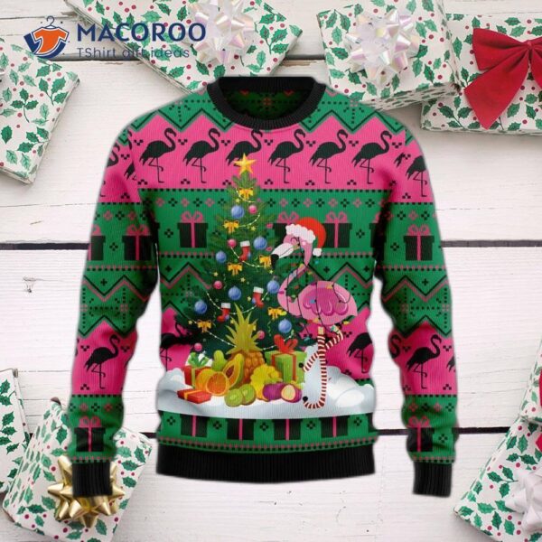 Flamingo Ugly Christmas Sweater