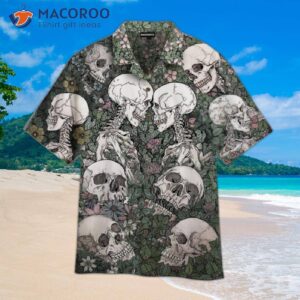 Flower Flora Skeleton Skull Halloween Hawaiian Shirts