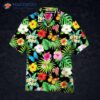 Flowers And Leaves Tropical Pattern Hawaiian Shirts