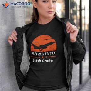 Flying Into Fifth Grade Airplane Back To School 5th Shirt