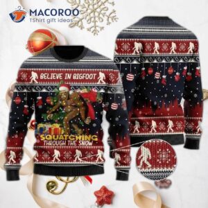 For Bigfoot Lovers Ugly Christmas Sweater