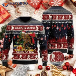 For Bigfoot Lovers Ugly Christmas Sweater