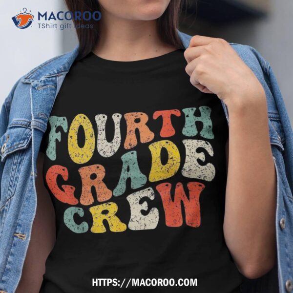 Fourth Grade Crew Teacher Student Boys Kids Back To School Shirt