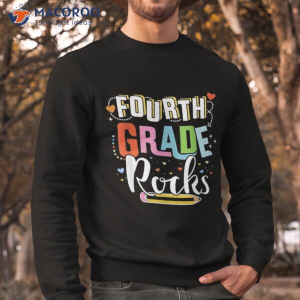 Fourth Grade Rocks 4th Back To School Teacher Student Shirt