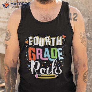 fourth grade rocks 4th back to school teacher student shirt tank top