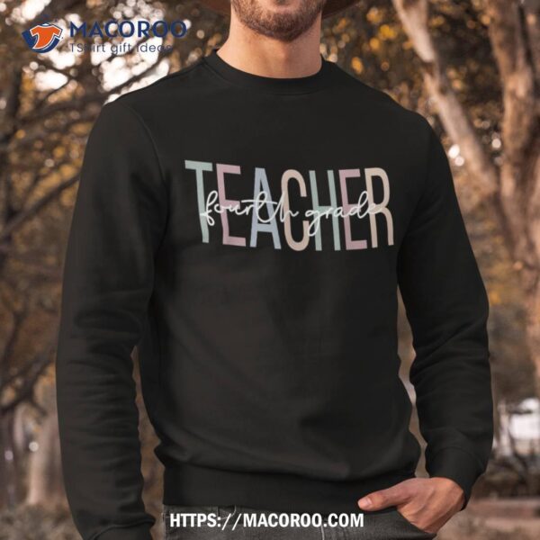 Fourth Grade Teacher Boho 4th Grade Teacher Shirt