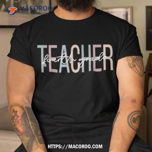 Fourth Grade Teacher Boho 4th Grade Teacher Shirt