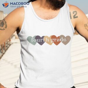 fourth grade teacher hearts back to school teach rainbow shirt tank top 3