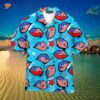 Fourth Of July American Sexy Lips Blue Independence Day Patriotic Hawaiian Shirts