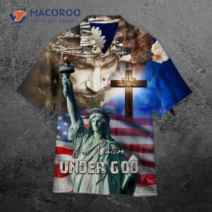 Fourth Of July Outfit, One Nation Under God, Independence Day Patriotic Hawaiian Shirts