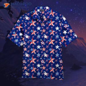 fourth of july u s flag star pattern independence day patriotic hawaiian shirt 1