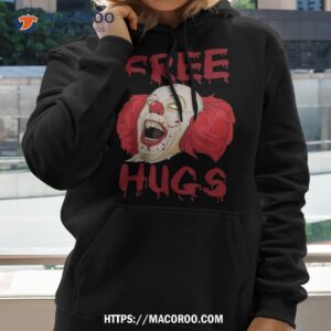 free hugs halloween evil killer scary clown horror gift shirt spooky bouquet hoodie