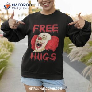 free hugs halloween evil killer scary clown horror gift shirt spooky bouquet sweatshirt