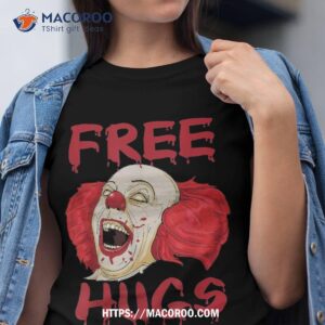 free hugs halloween evil killer scary clown horror gift shirt spooky bouquet tshirt