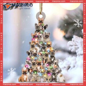 French Bulldog Lovely Tree Custom-shaped Christmas Acrylic Ornament
