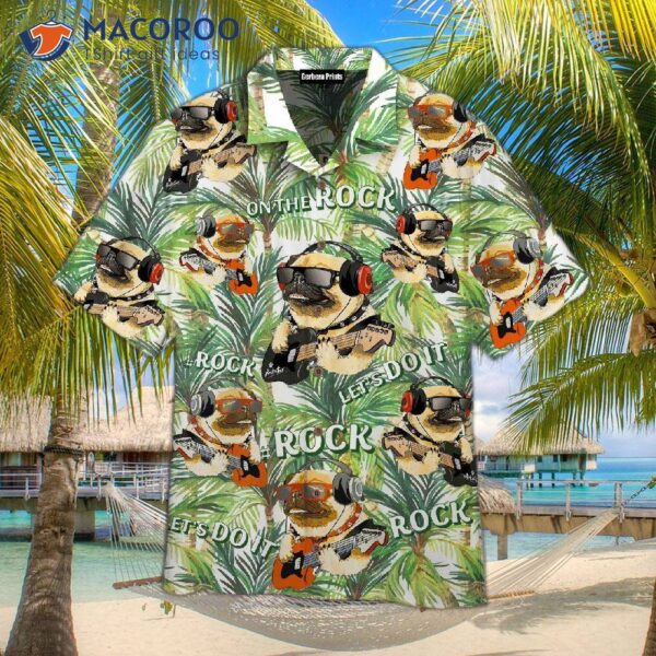 French Bulldog On The Rocks Hawaiian Shirts