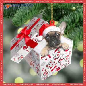 French Bulldog-shaped Christmas Acrylic Ornament