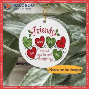 “friends Are Tied Together” Custom Name Christmas Ceramic Ornament