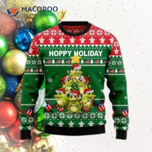 Frog Christmas Tree Ugly Sweater