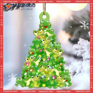 Frog-shaped Custom Christmas Acrylic Ornament