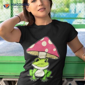 frog with mushrooms mycologist shirt tshirt 1