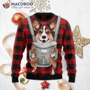 Front-carrier Dog Pembroke Welsh Corgi Ugly Christmas Sweater