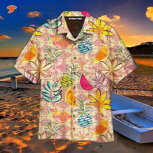 Fruit And Leaf Tropical Pattern Hawaiian Shirts