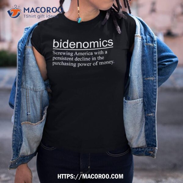 Fun Bidenomics Definition American Inflation Out Of Control Shirt