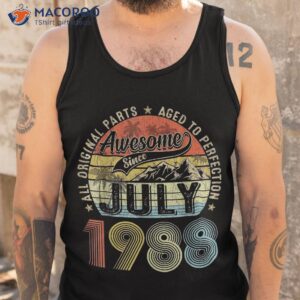 funny 35 year old july 1988 vintage retro 35th birthday shirt tank top