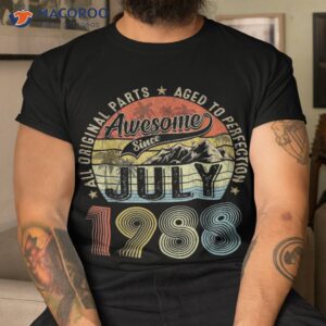 Funny 35 Year Old July 1988 Vintage Retro 35th Birthday Shirt