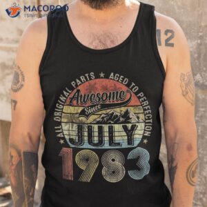 funny 40 year old july 1983 vintage retro 40th birthday gift shirt tank top