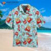 Funny, Adorable Corgi Dog Merry Christmas Pattern Blue Hawaiian Shirts