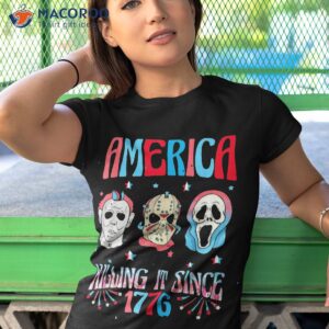 funny america killing it since 1776 horror 4th of july usa shirt tshirt 1