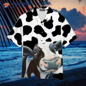 Funny Black And White Hawaiian Cow Shirts