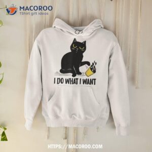 funny black cat i do what want lover gifts shirt halloween wedding favours hoodie