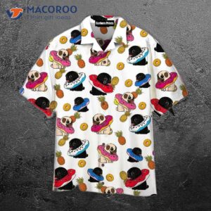 Funny Bulldog, Dog, And Seal Pineapple Connection White Hawaiian Shirts