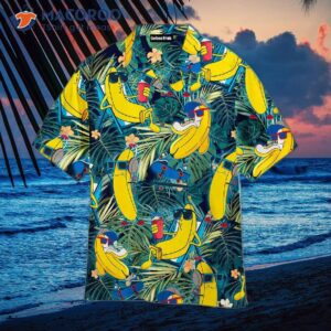 Funny, Chill Tropical Banana Palm Leaf Pattern Hawaiian Shirts
