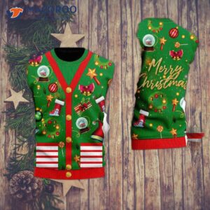 Funny Christmas Cardigan-style Ugly Sweater