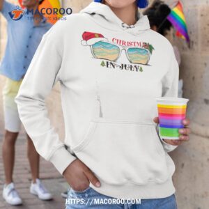 funny christmas in july sunglasses hat summer beach vacation shirt hoodie